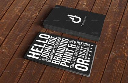 Unique Typography Business Card Template