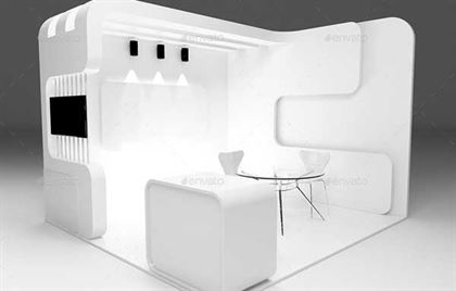 Unique Trade Show Booth Mockup Template