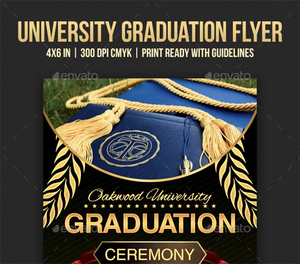 University Graduation Flyer Template