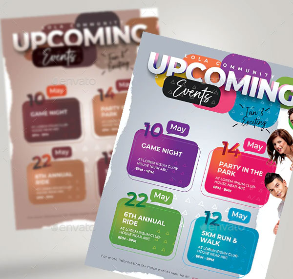 Upcoming Events Flyer Templates