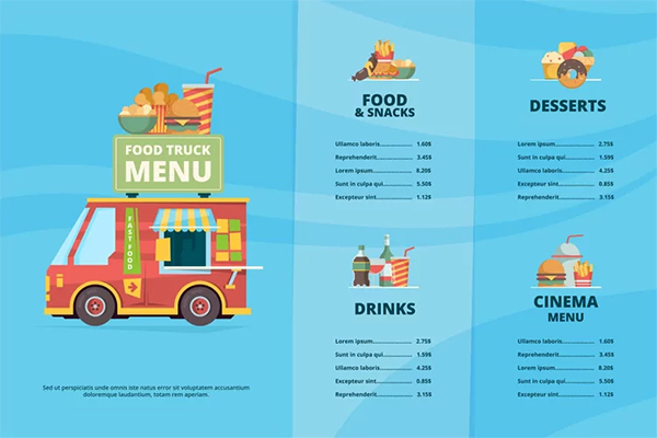 Urban Food Truck Menu Template