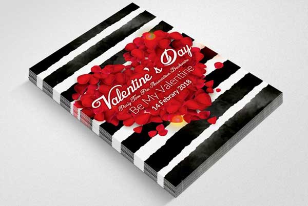 Valentine's Day Flyer Template Design