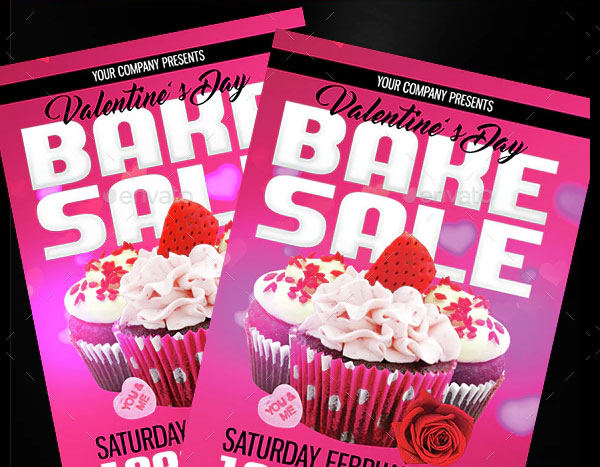 Valentines Bake Sale Flyer