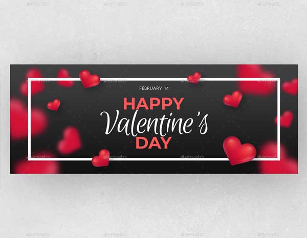 Valentines Day Facebook Banner Template