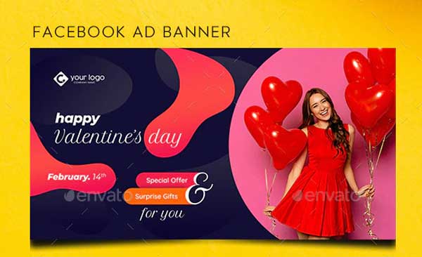Valentines Day Facebook and Instagram Banner Set