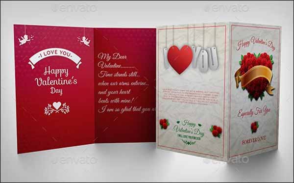 Valentines Day Greeting Card PSD Template