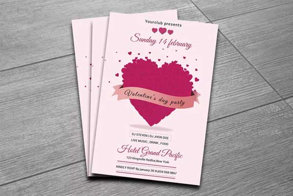 Valentines Day Party Invitation Flyer