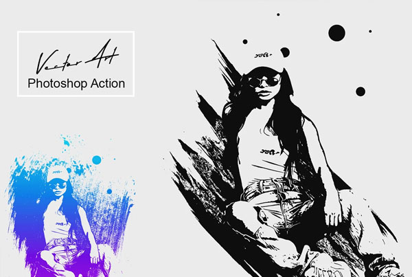 Vector Art Paint Photoshop Action