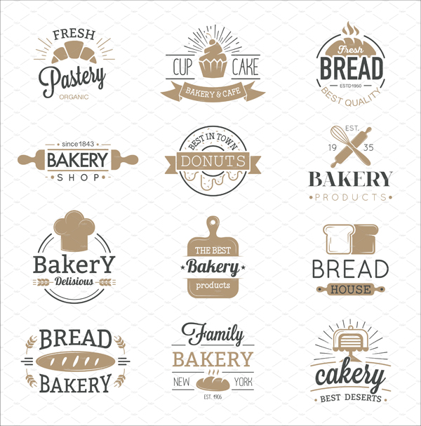 Vector Bakery Badges and Logo Icons