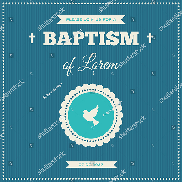 Vector Baptism Banner Template