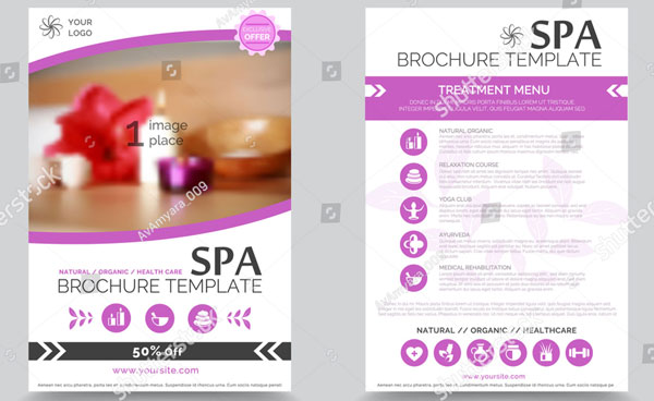 Vector Beauty Spa Flyer Template Free Download