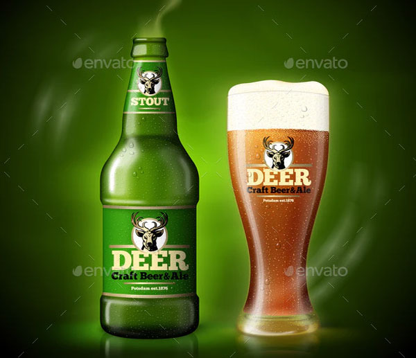 Vector Beer Ad Template