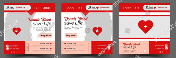 Vector Blank Blood Flyer Design