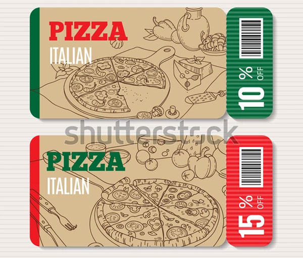 Vector Cardboard Coupon Set