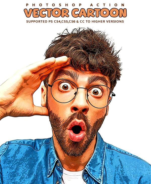 Vector Cartoon Photoshop Action