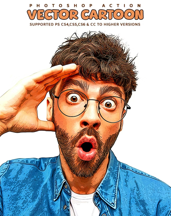 Vector Cartoon Photoshop Action