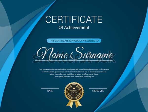 Vector Certificate Template