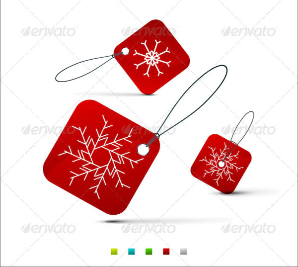 Vector Christmas Labels Template