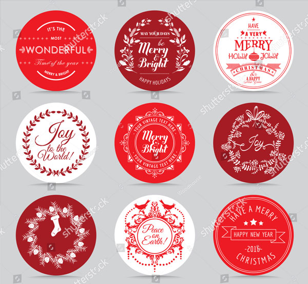 Vector Christmas Labels, Banners and Tags Set