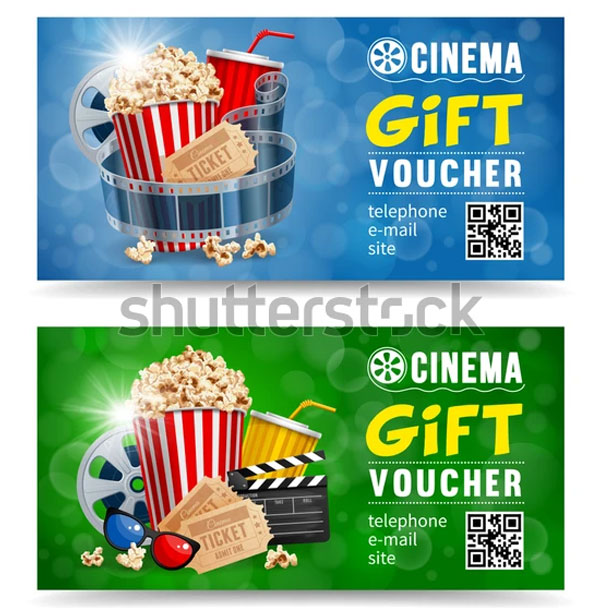 Vector Cinema Gift Voucher Template