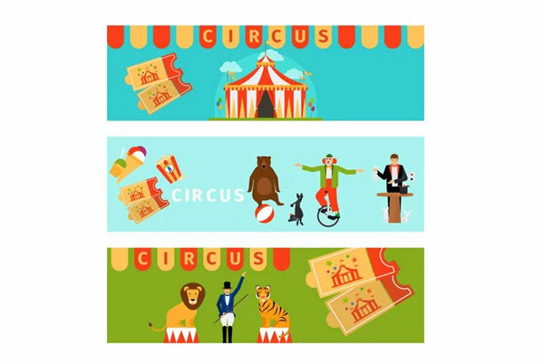 Vector Circus Banner Templates