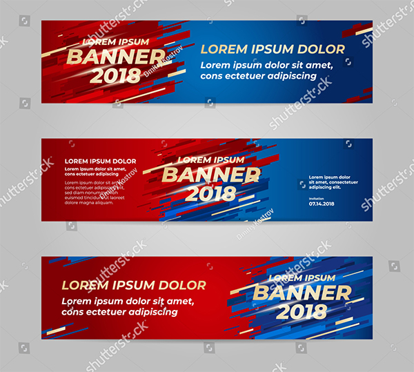 Vector Design Banner Template for Sports Event