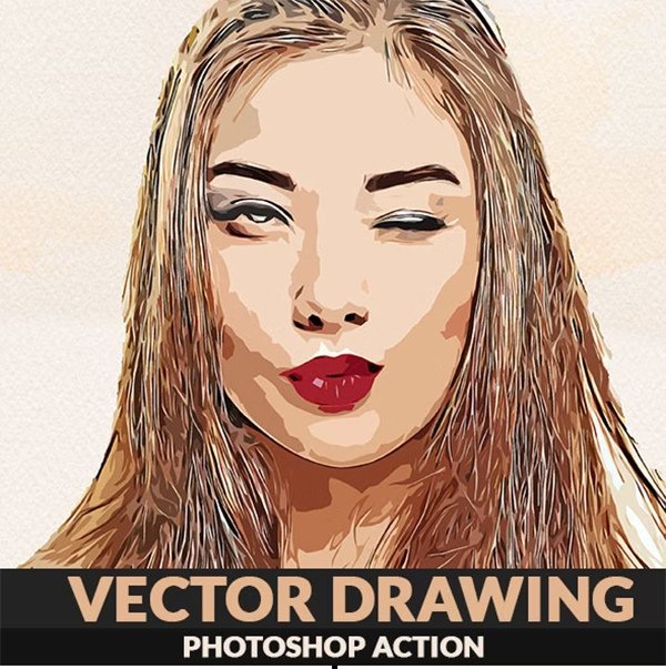 Vector Drawing Photoshop Action
