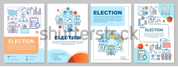Vector Election Brochure Template Layout