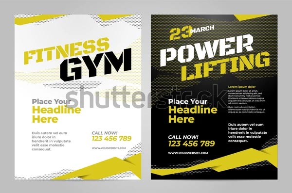Vector Fitness Layout Design Template