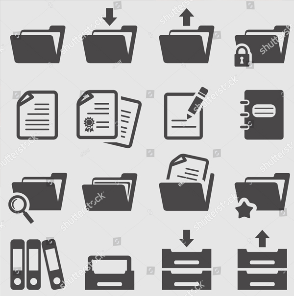 Vector Folder Icons Set