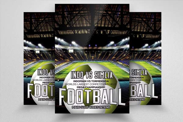 Vector Football Match Flyer Template