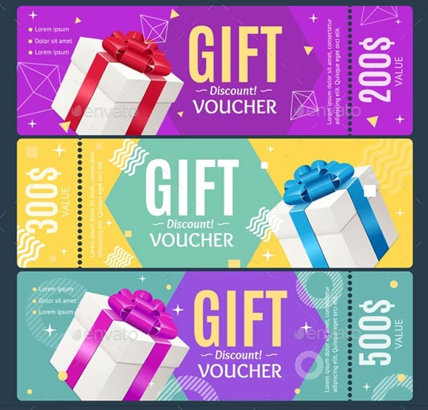 Vector Gift Voucher Card Template