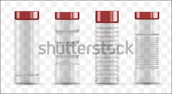 Vector Glass Jar Bottle Mockup