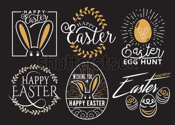 Vector Illustration Easter Logos