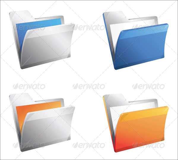 Vector Illustration Folder Icons