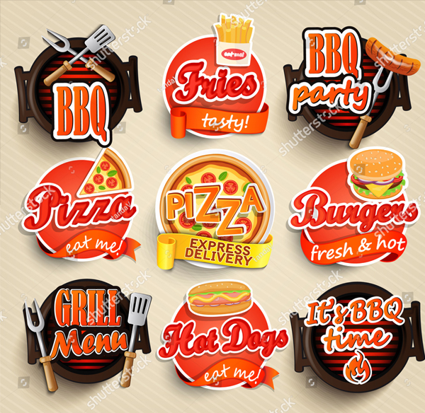 Vector Illustration Food Logos