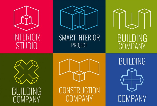 Vector Line Construction Company Logos