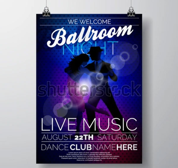 Vector Live Music Salsa Flyer Template