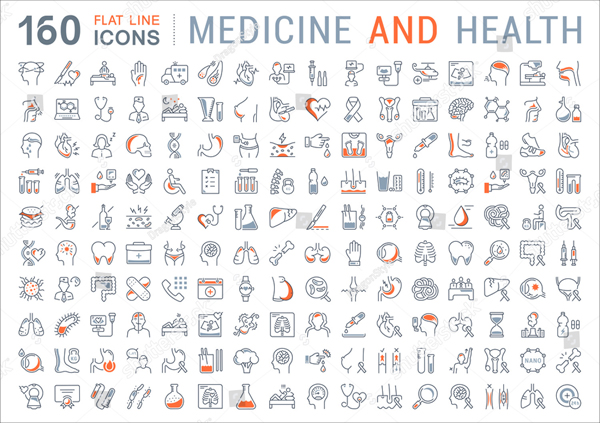 High Quality Vector Medicine and Health Icons