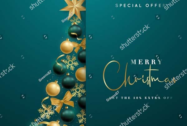 Vector Merry Christmas Social Media Templates Word