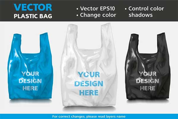 Vector Mockup Creative Plastic Bag