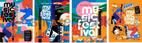 Vector Music Festival Banners