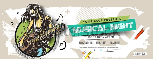 Vector Music Party Banner