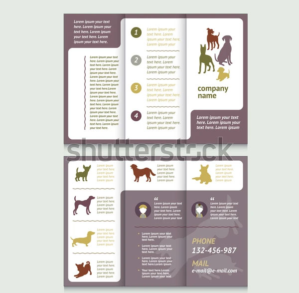 Vector Pet Care Brochure Templates