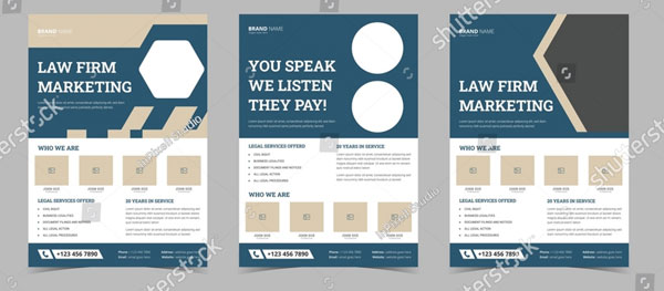 Vector Sample Lawyer Brochure Templates