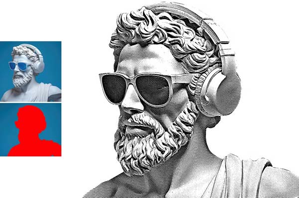 Vector Sketch Photoshop Action Template