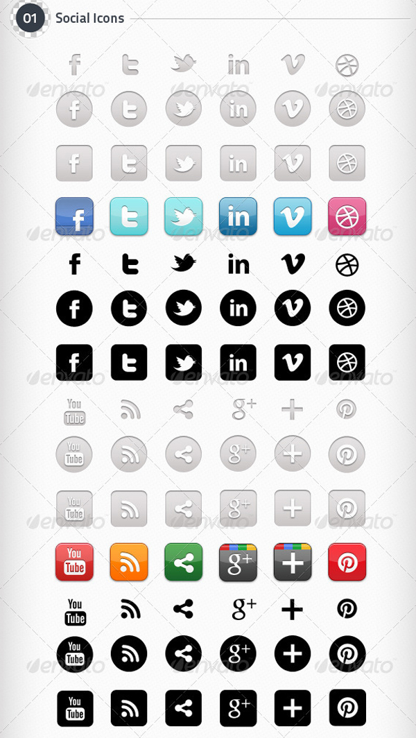 Vector Social Media Icons