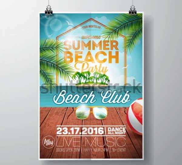 Vector Summer Beach Party Flyer