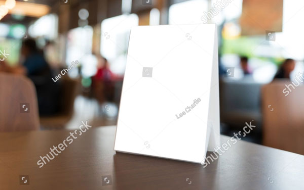 Vector Table Tent Template