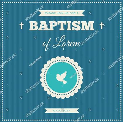 Vector Baptism Banner Template